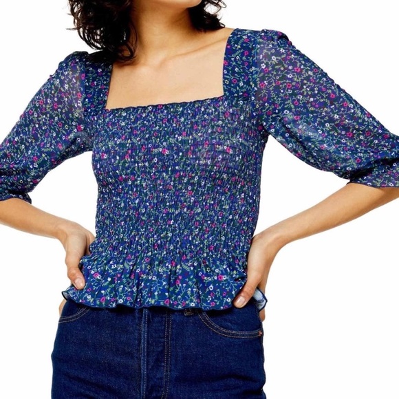 NWOT Topshop Blouse - Picture 2 of 9